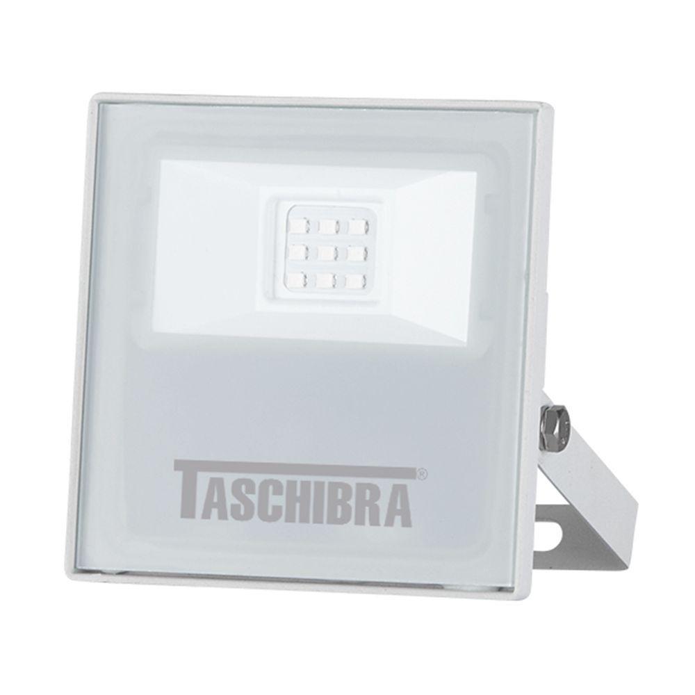 Kit 6 Refletor Holofote Taschibra Led Tr Slim 20w Verde Prova Da água Ip65 Branco Bivolt - 3