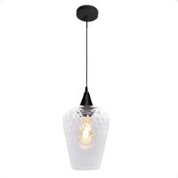 Lustre Pendente Taschibra Monalisa G Boreal Transparente E27 Bivolt Preto - 1