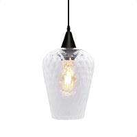 Lustre Pendente Taschibra Monalisa G Boreal Transparente E27 Bivolt Preto - 3