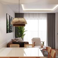 Lustre Pendente Blumenau Gaia Macramê 50cm E27 Bivolt Marrom Gold Com Bege - 6