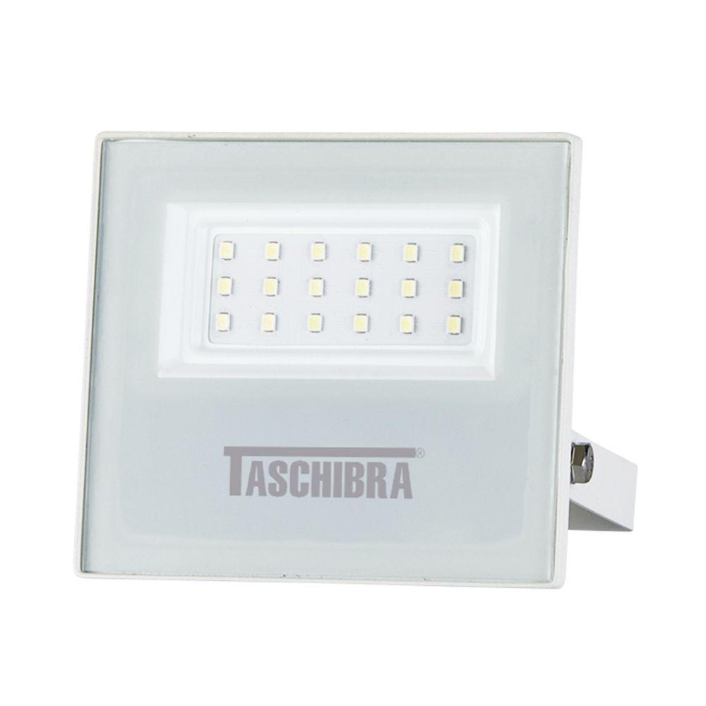 Kit 2 Refletor Holofote Taschibra Led Tr Slim 20w Verde Prova Da água Ip65 Branco Bivolt - 3