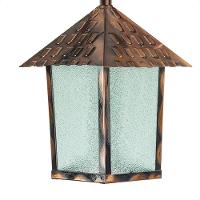 Arandela Colonial Quadrada Vidro Pontilhado E27 Bivolt Cobre - 3