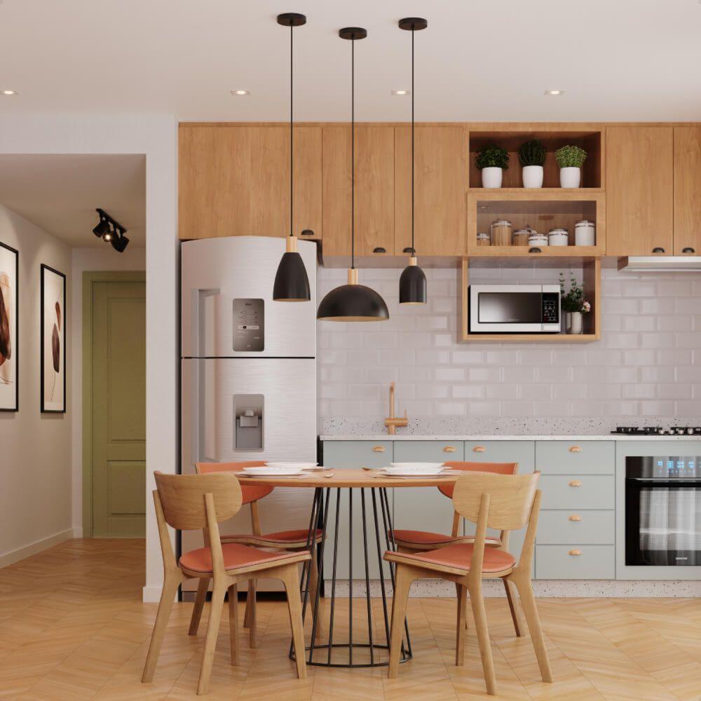 Lustre Pendente Blumenau Bia Meia Lua E27 Bivolt Preto Com Dourado - 3