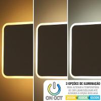 Arandela Moderno Led Taschibra Optic Square 3 Em 1 Bivolt Branco - 3