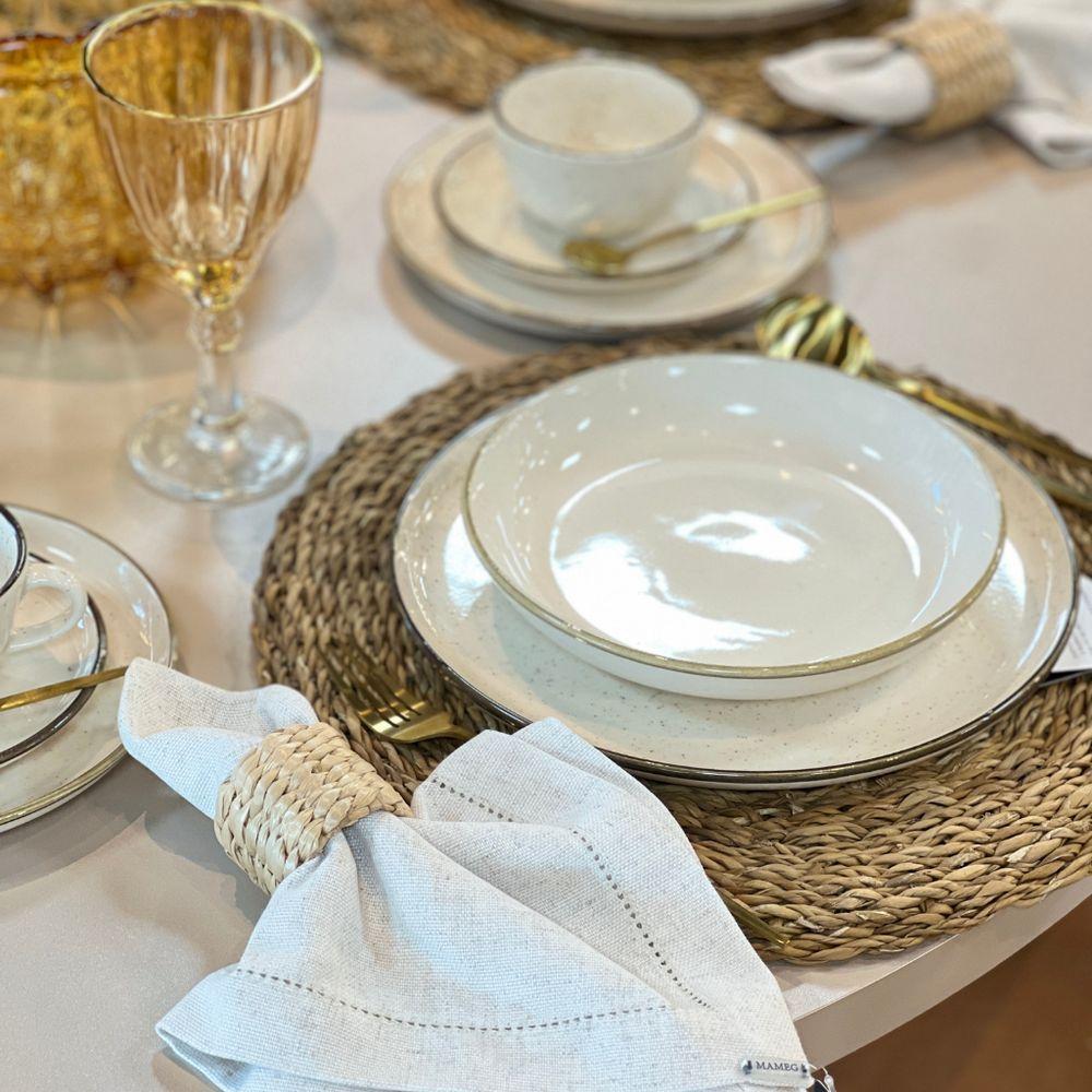 Jogo De Porta Guardanapos Em Fibra Natural Com 4 Peças Wolff - 2