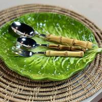 Jogo De Colheres De Mesa Em Inox E Cabo Em Bambu Tulum Com 4 Peças Wolff - 2