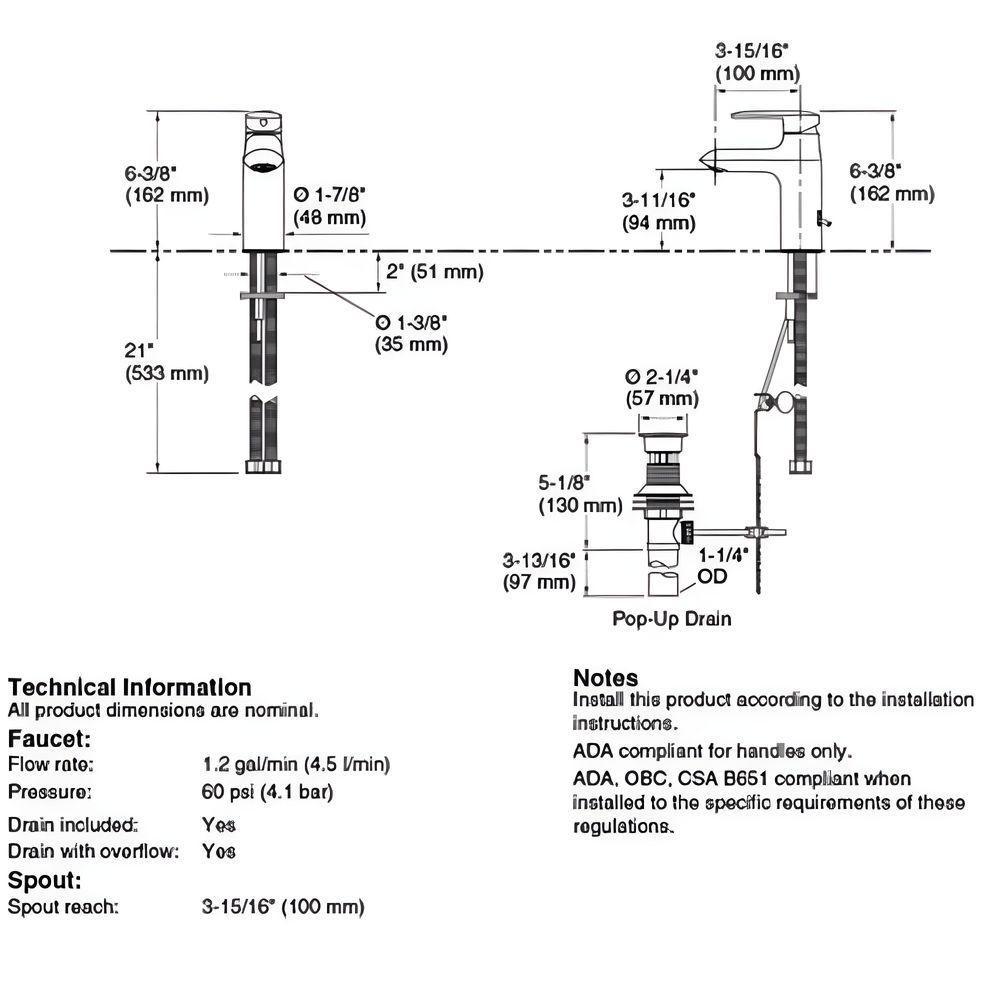 Misturador Monocomando Kohler Kumin Lavatorio Bica Baixa Cromado 98827br-4nd-cp - 3