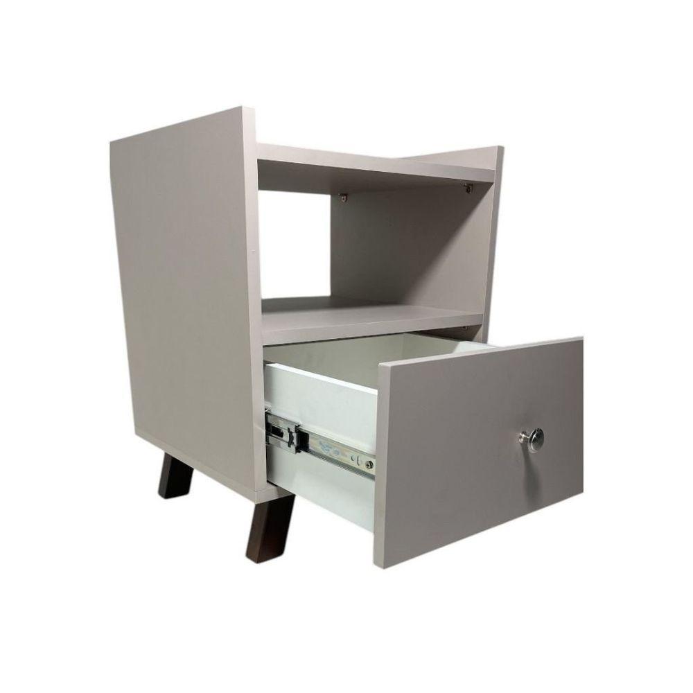 Mesa De Cabeceira Em Mdf Com Uma Gaveta Palmas - 3