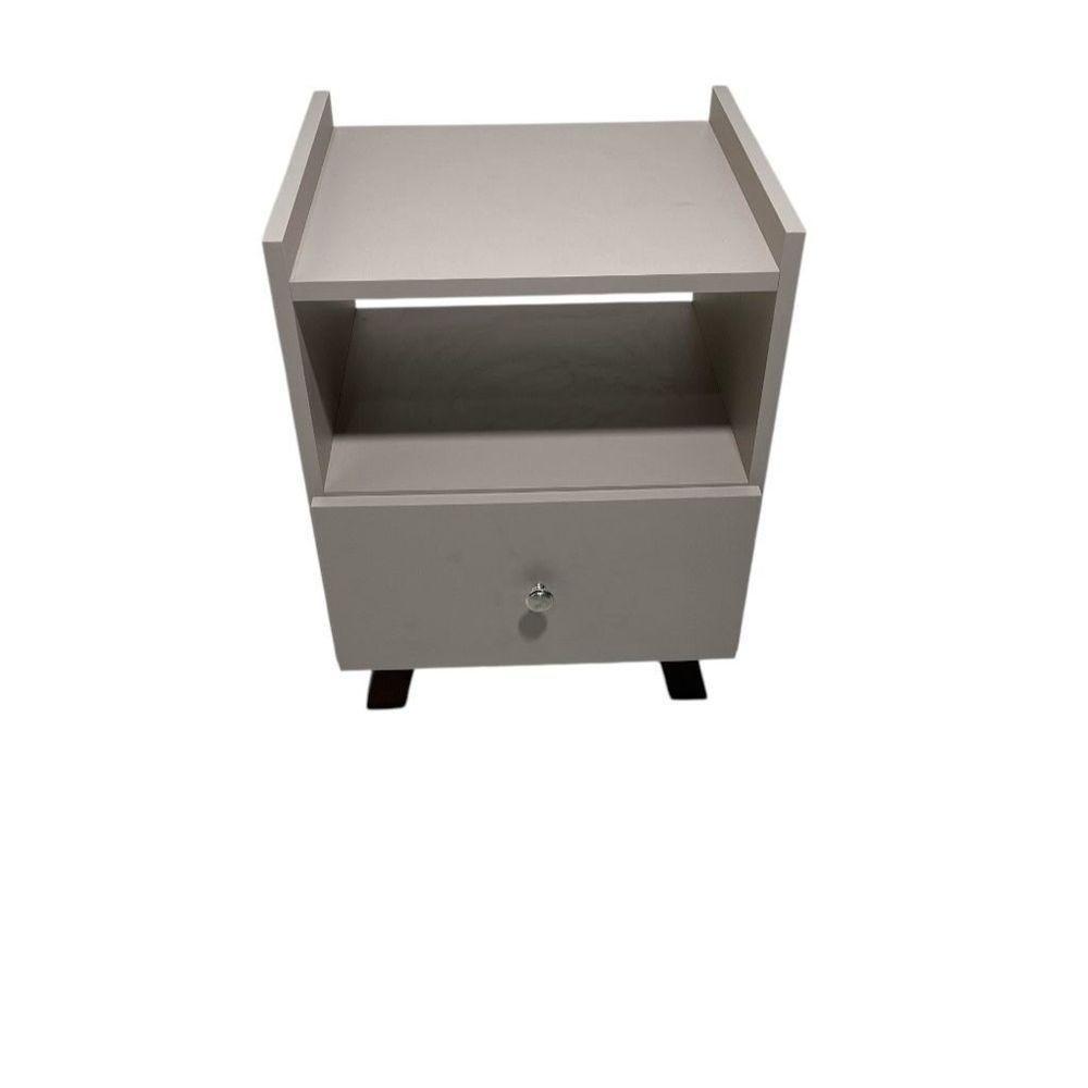 Mesa De Cabeceira Em Mdf Com Uma Gaveta Palmas - 4