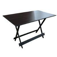 Conjunto Mesa Dobrável 1,20m Com Tampo Em Mdf Ultra Plus E 4 Cadeiras Dobráveis Preto