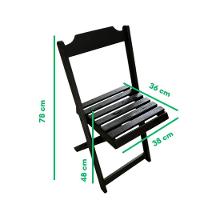 Conjunto Mesa Dobrável 1,20m Com Tampo Em Mdf Ultra Plus E 4 Cadeiras Dobráveis Preto - 6