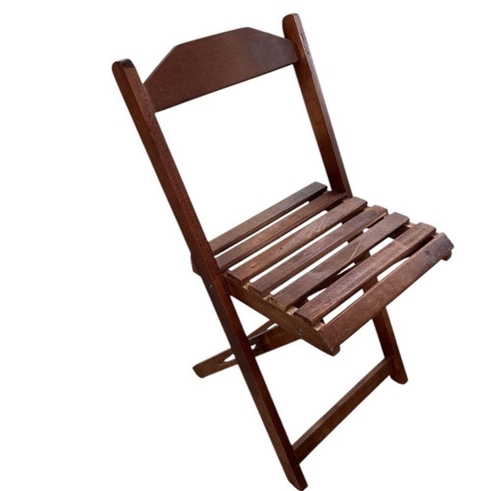 Conjunto Mesa Dobrável 1,20m Com Tampo Em Mdf Ultra Plus E 4 Cadeiras Dobráveis Imbuia - 4