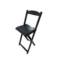 Conjunto Bistrô Dobrável Em Madeira – 3 Peças Preto - 7