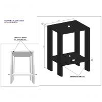 Mesa De Cabeceira Mesa De Apoio Mesa Auxiliar Mesa Lateral Preto E Carvalho