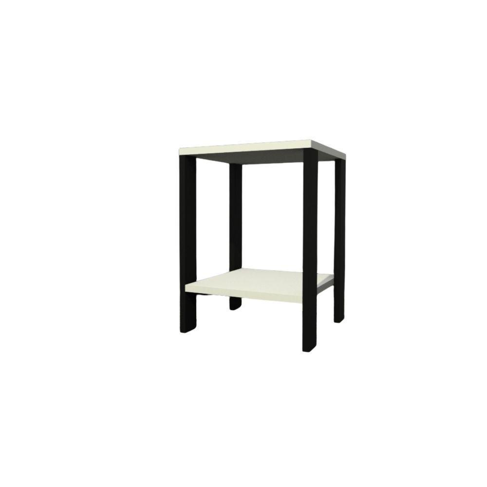Mesa De Cabeceira Mesa De Apoio Mesa Auxiliar Mesa Lateral Preto Com Branco - 3