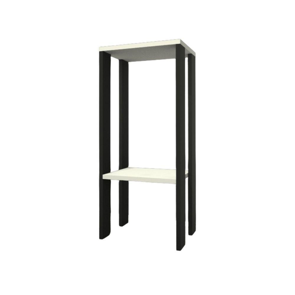 Mesa Alta Mesa De Canto Mesa De Apoio Mesa De Bebedouro Mesa Lateral Preto E Branco - 1