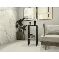 Mesa Alta Mesa De Canto Mesa De Apoio Mesa De Bebedouro Mesa Lateral Preto E Cinza - 1