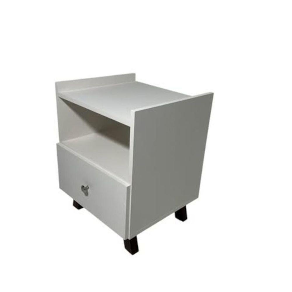 Mesa De Cabeceira Em Mdf Com Uma Gaveta Jeri - 2