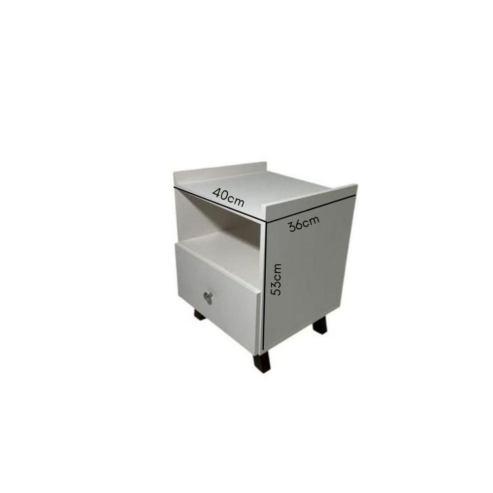 Mesa De Cabeceira Em Mdf Com Uma Gaveta Jeri - 4