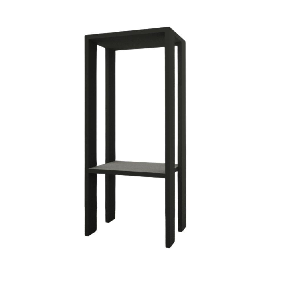 Mesa Alta Mesa De Canto Mesa De Apoio Mesa De Bebedouro Mesa Lateral Preto - 1