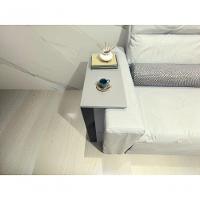 Mesinha Lateral Para Sofá Estilo Industrial 100% MDF Mesa Apoio, Mesa Auxiliar Sofá Preto Com Cinza - 2