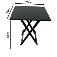 Conjunto Mesa Dobrável Com Tampo Em Mdf Ultra Plus E 4 Cadeiras Dobráveis Preto - 2