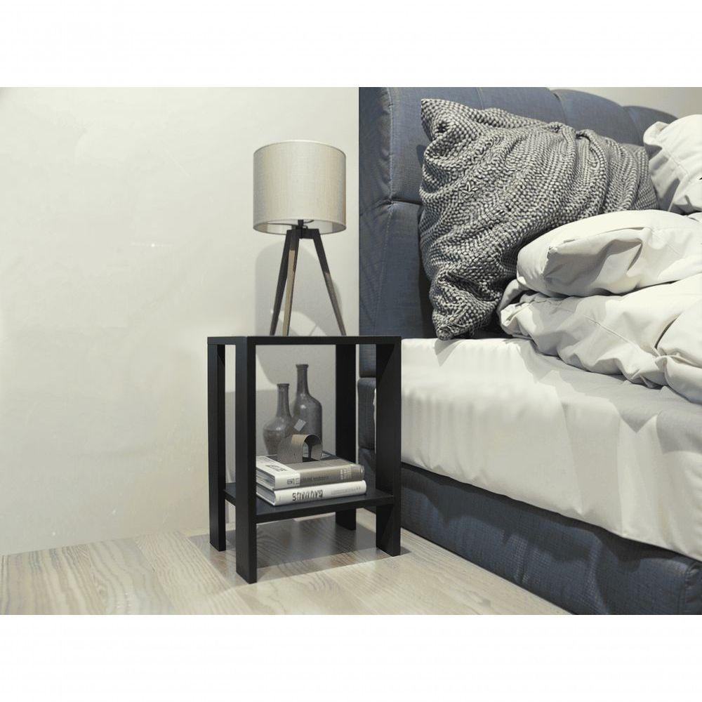 Mesa De Cabeceira Mesa De Apoio Mesa Auxiliar Mesa Lateral Preto - 1