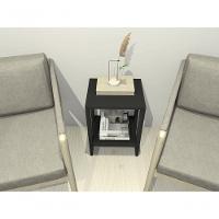 Mesa De Cabeceira Mesa De Apoio Mesa Auxiliar Mesa Lateral Preto - 2