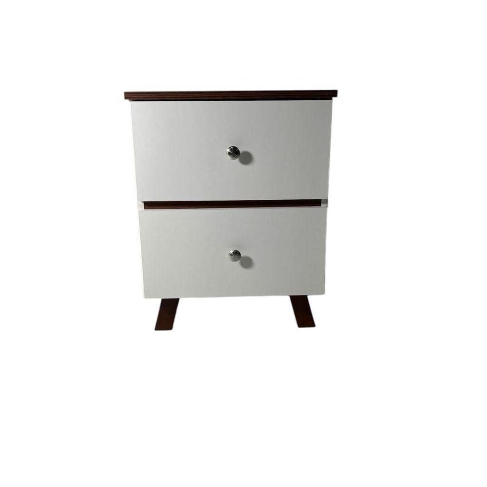 Mesa De Cabeceira Em Mdf Com Duas Gavetas Jeri/pau Ferro - 4