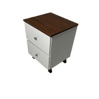 Mesa De Cabeceira Em Mdf Com Duas Gavetas Jeri/pau Ferro - 1