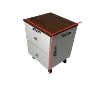 Mesa De Cabeceira Em Mdf Com Duas Gavetas Jeri/pau Ferro - 5