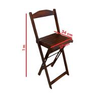 Conjunto Bistrô Dobrável Em Madeira – 3 Peças Imbuia - 6