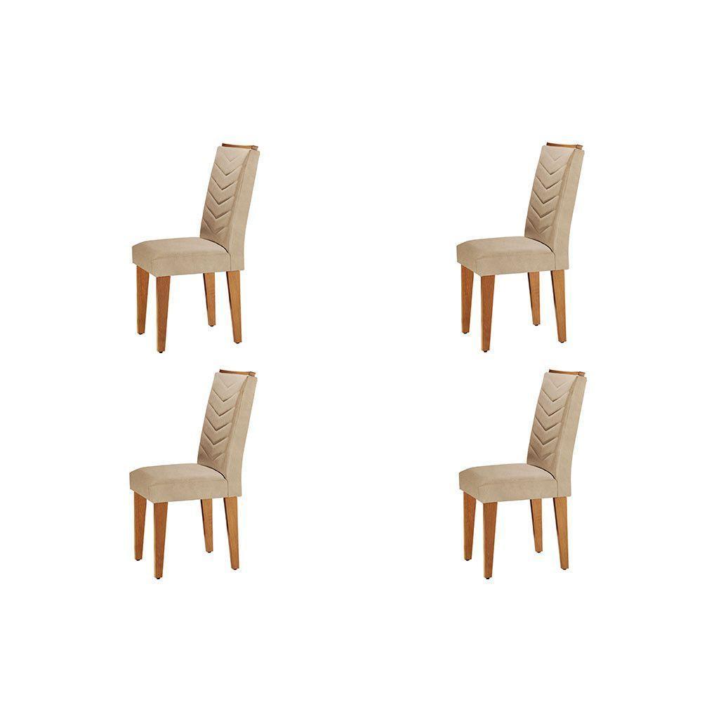 Conjunto 4 Cadeiras Para Sala De Jantar Liz Imbuia 07 - 1