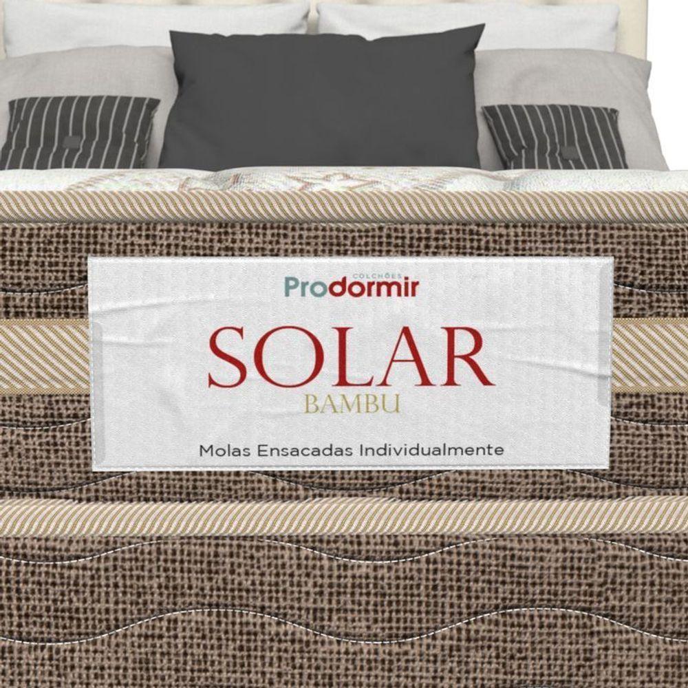 Conjunto Box Solteiro Mola Ensacada Prodormir Solar Bambu Bege - 7
