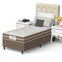 Conjunto Box Solteiro Mola Ensacada Prodormir Solar Bambu Bege - 2