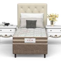 Conjunto Box Solteiro Mola Ensacada Prodormir Solar Bambu Bege - 3