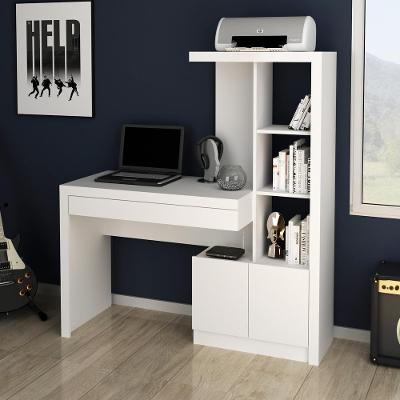Escrivaninha Estante Com 2 Portas E Gaveta Multimóveis Vcr25040 Branco Branco