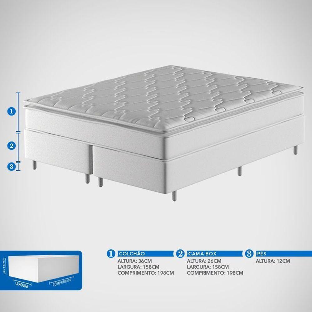 Conjunto Box Queen Mola Ensacada Prodormir New Paris - 8
