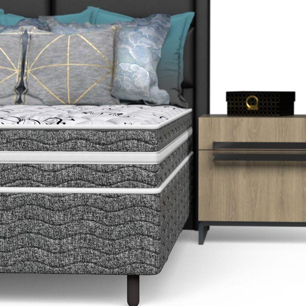 Conjunto Box Casal Mola Ensacada Prodormir Solar Bambu Cinza - 6