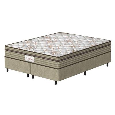 Conjunto Box King Mola Ensacada Prodormir Outback New Marrom