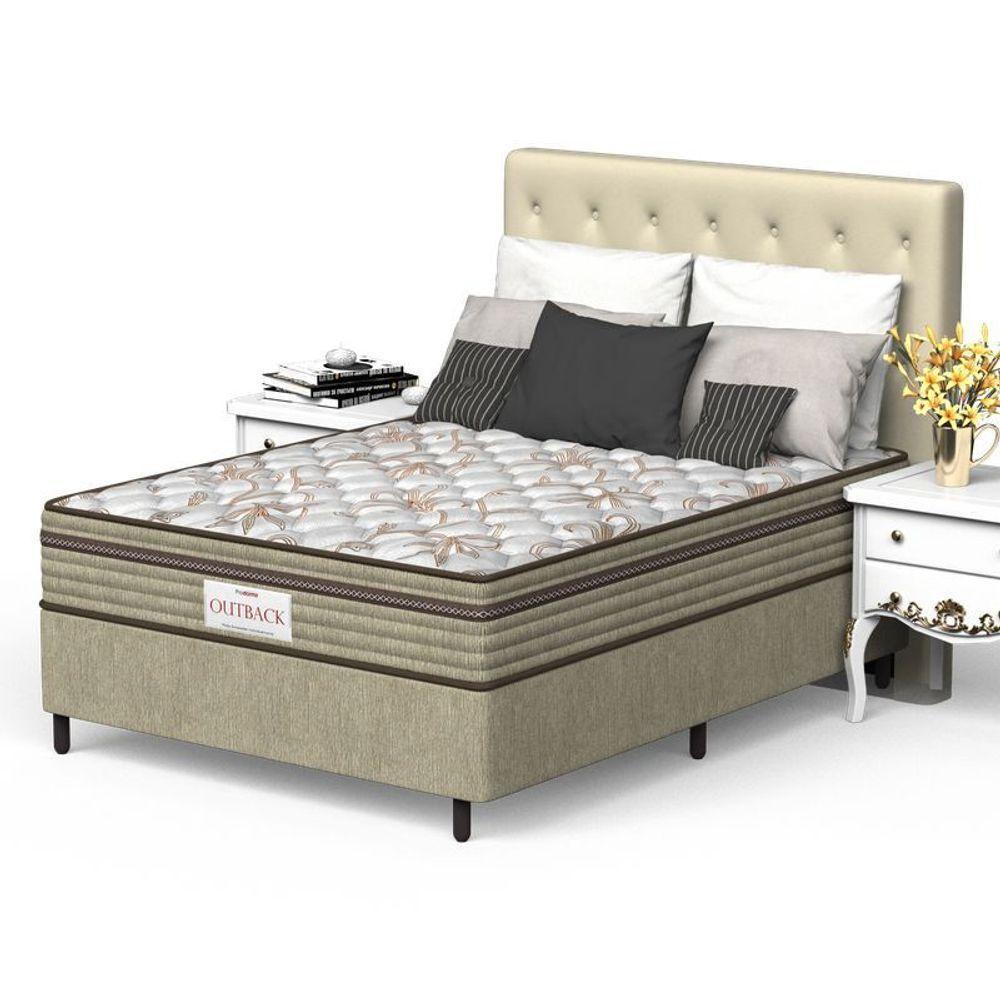 Conjunto Box Casal Mola Ensacada Prodormir Outback New Marrom - 2