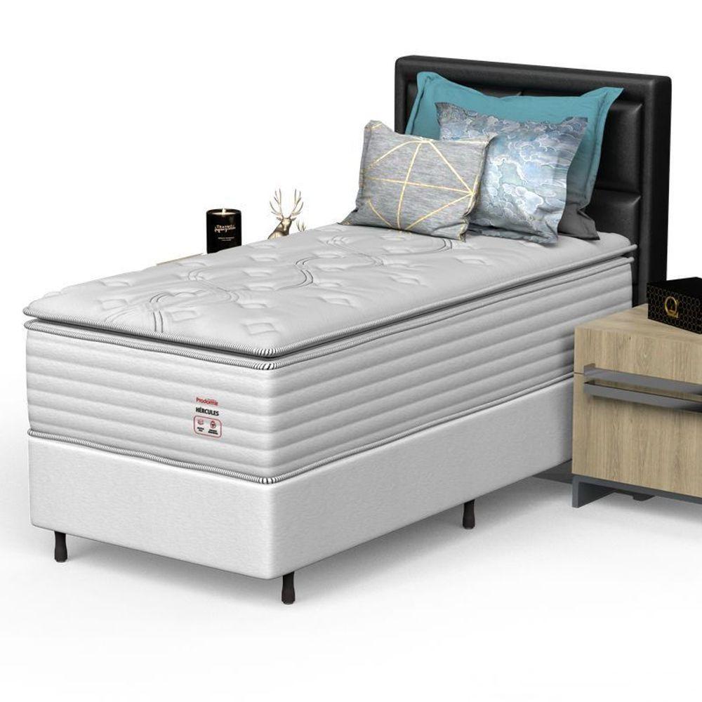 Conjunto Box Solteiro Mola Prodormir Hercules New Branco - 2