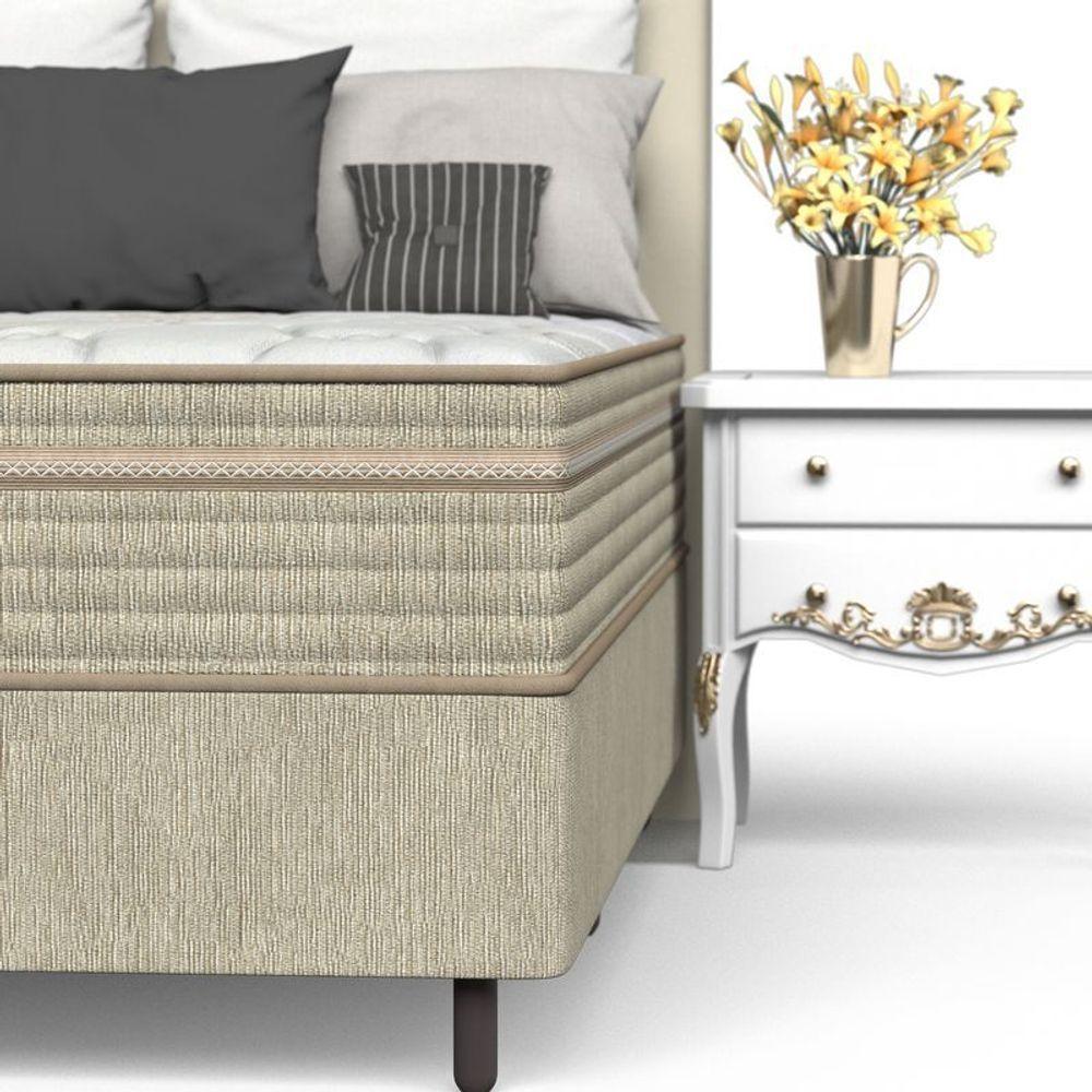 Conjunto Box Solteiro Mola Ensacada Prodormir Outback New Bege - 6