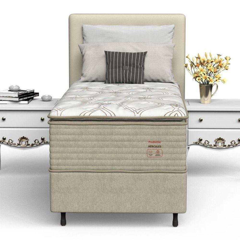 Conjunto Box Solteiro Mola Prodormir Hercules New Marrom - 3