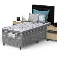 Conjunto Box Solteiro Mola Ensacada Prodormir Outback New Cinza - 2