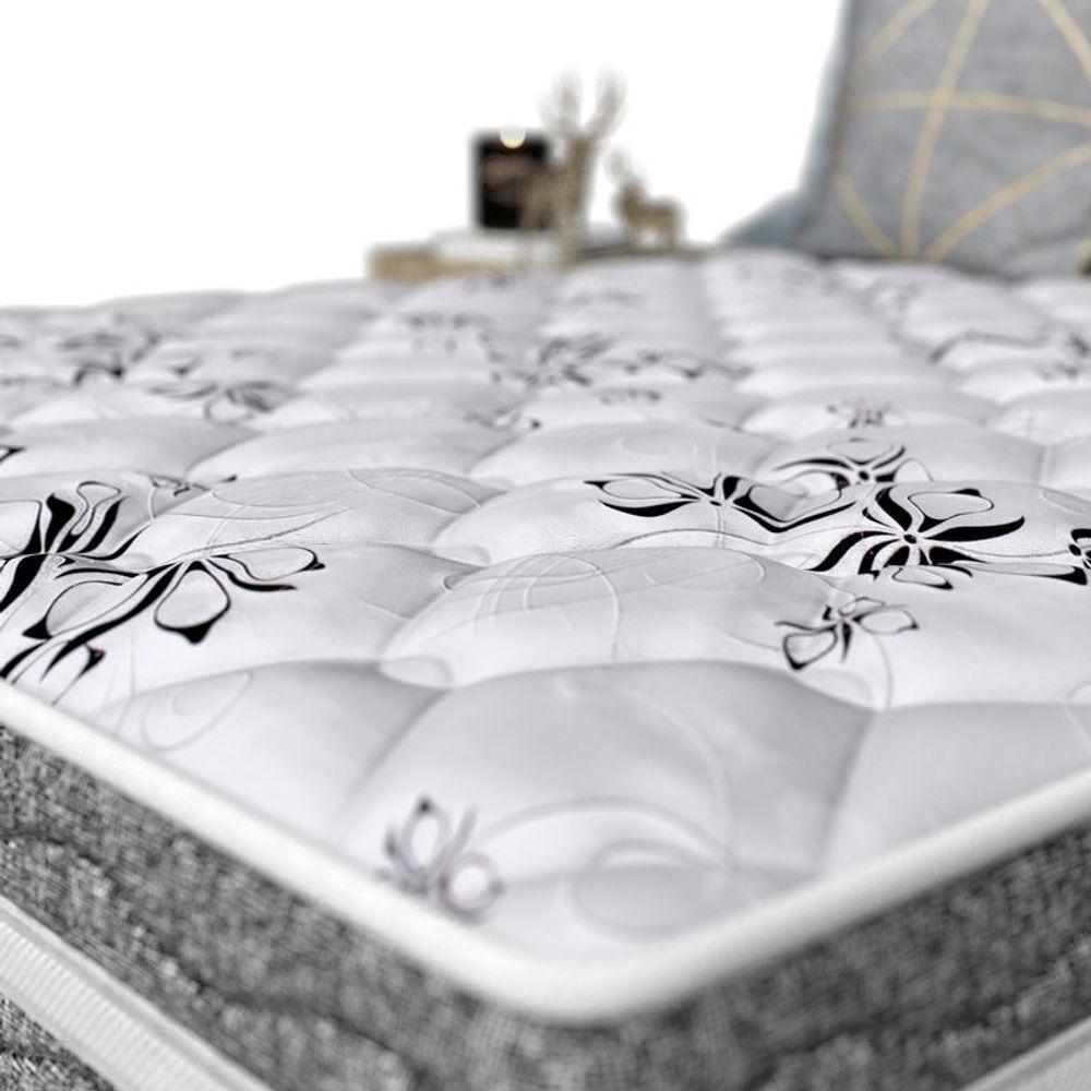 Conjunto Box Viúva Mola Ensacada Prodormir Solar Bambu Cinza - 5