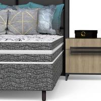 Conjunto Box Viúva Mola Ensacada Prodormir Solar Bambu Cinza - 6