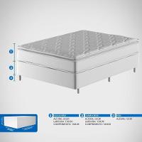 Conjunto Box Casal Mola Ensacada Prodormir Rubi Soft Gel - 8