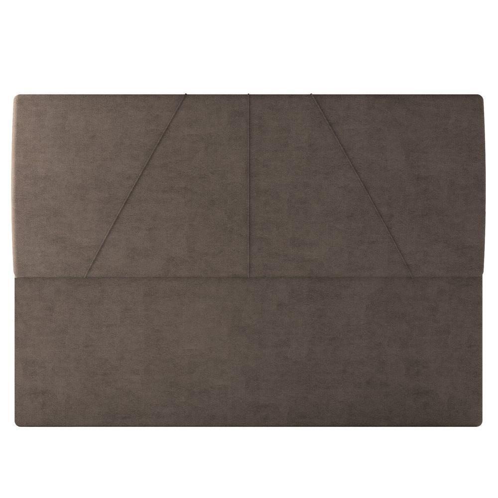 Cama Casal Queen Com Cabeceira 165cm Pés Metálicos Elisa S05 Veludo Marrom - Mpozenato - 10