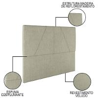 Cama Casal King Com Cabeceira 199cm Pés Metálicos Elisa S05 Veludo Bege - Mpozenato - 6